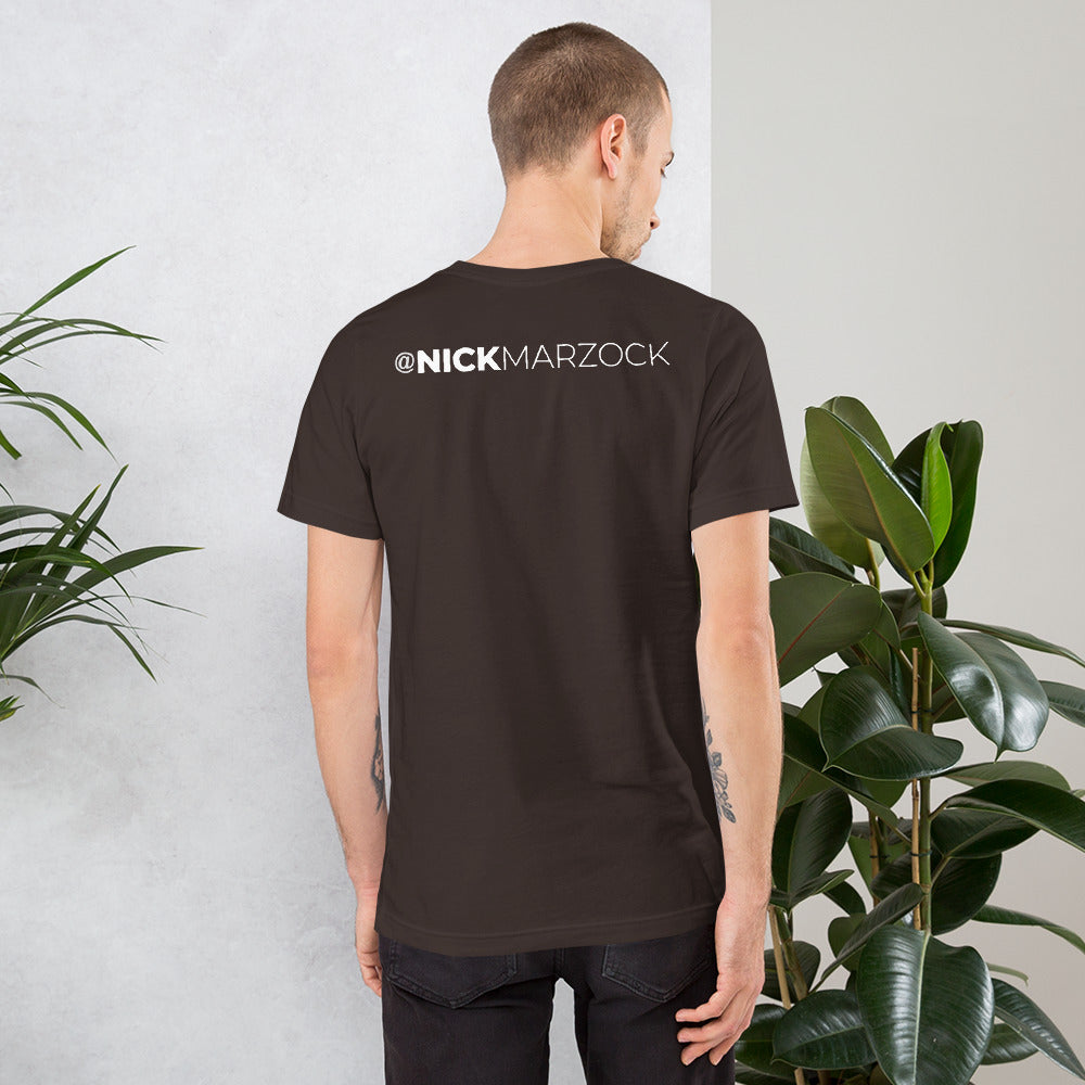 Nick Marzock Lyric Shirt I Kinda Hate LA White Logo Unisex