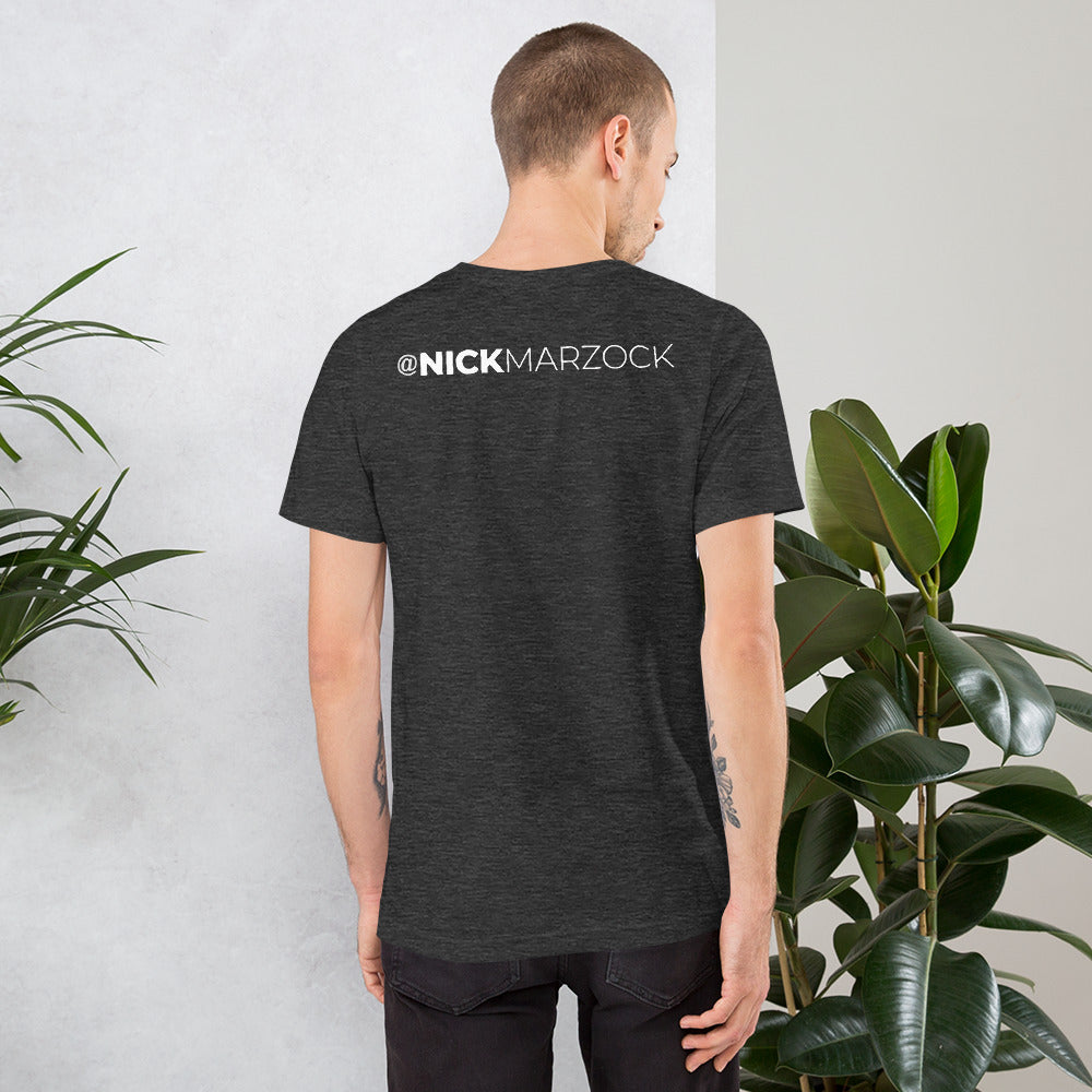 Nick Marzock Lyric Shirt I Kinda Hate LA White Logo Unisex