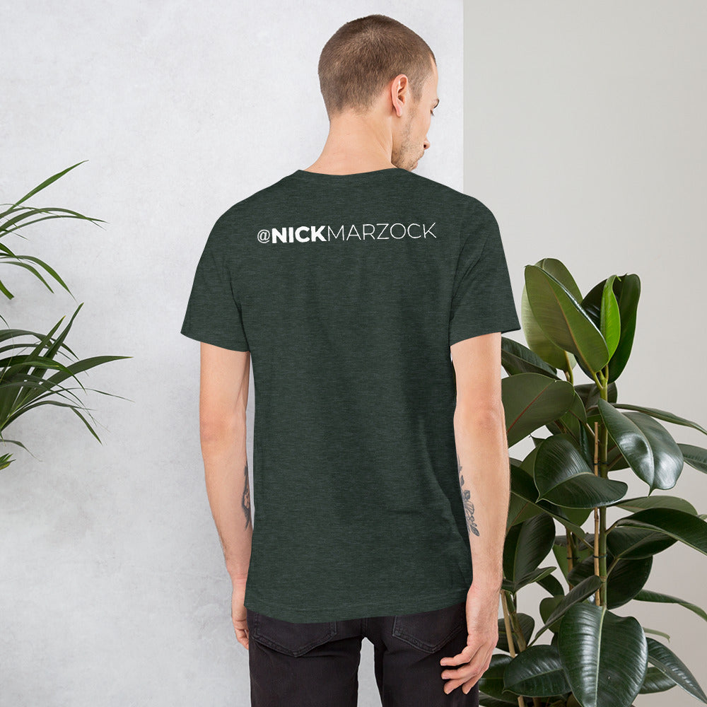 Nick Marzock Lyric Shirt I Kinda Hate LA White Logo Unisex