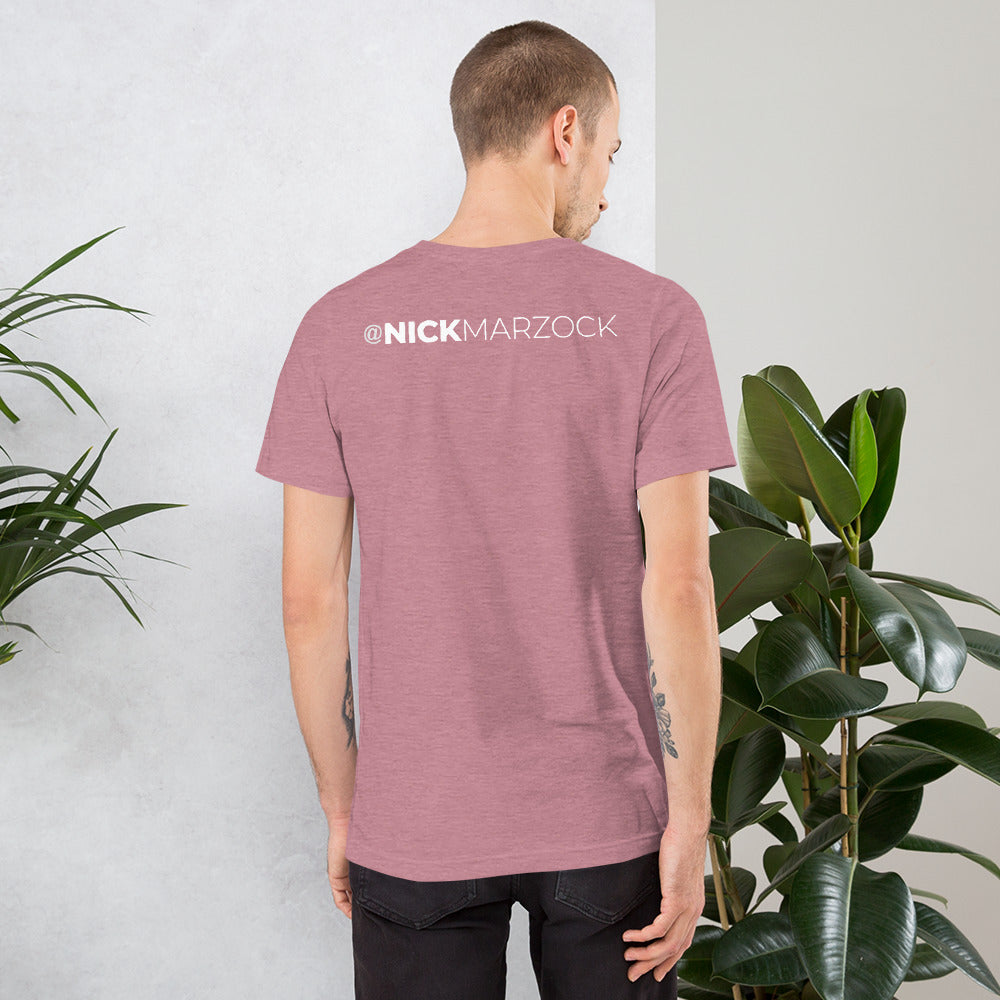 Nick Marzock Lyric Shirt I Kinda Hate LA White Logo Unisex