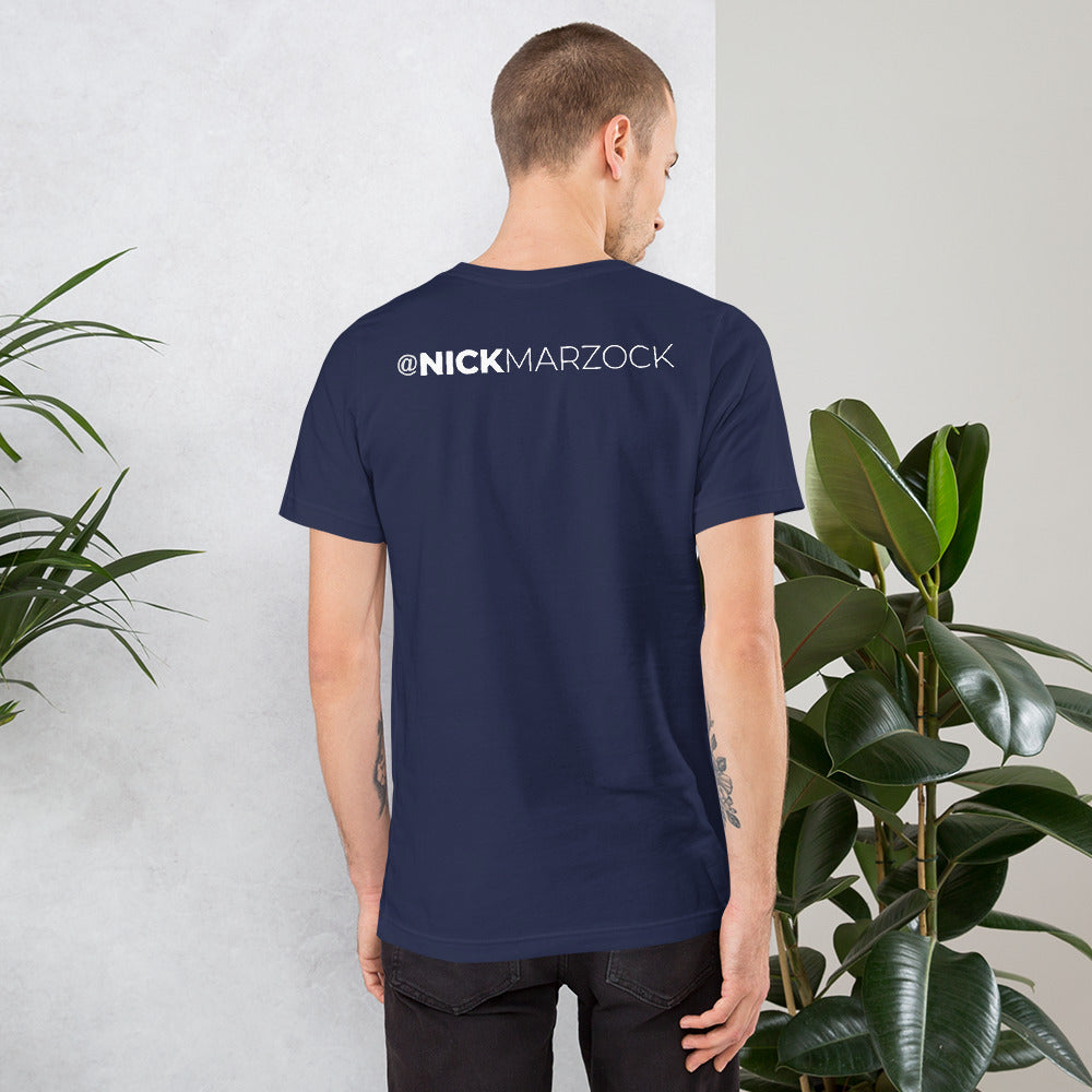 Nick Marzock Lyric Shirt I Kinda Hate LA White Logo Unisex