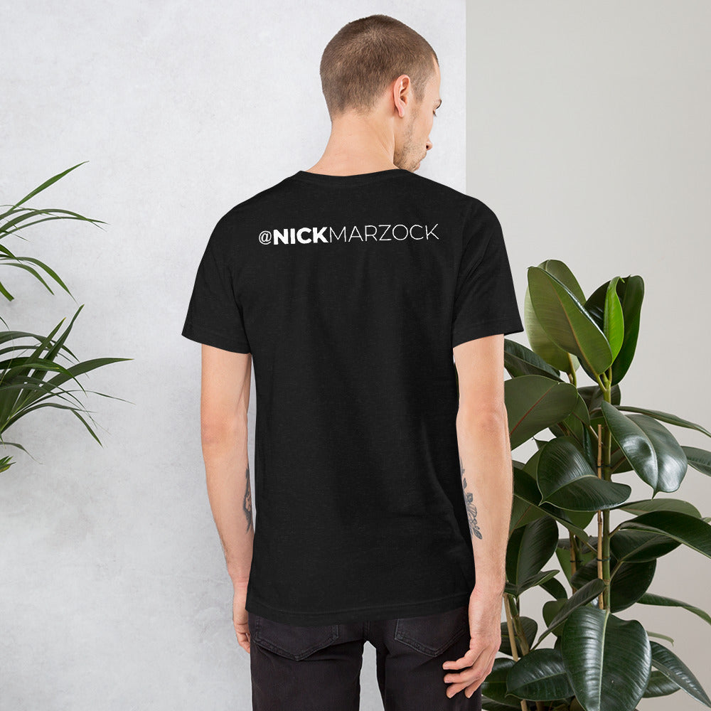 Nick Marzock Lyric Shirt I Kinda Hate LA  White Logo Unisex